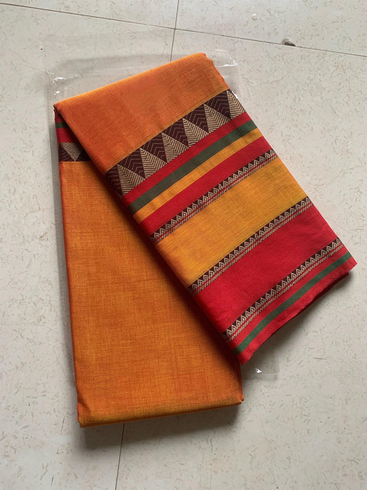 Saffron & Vermilion Irikal Saree
